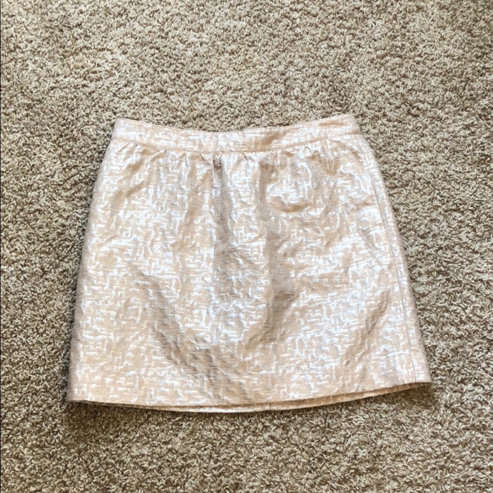 Rose gold/champagne and silver mini skirt